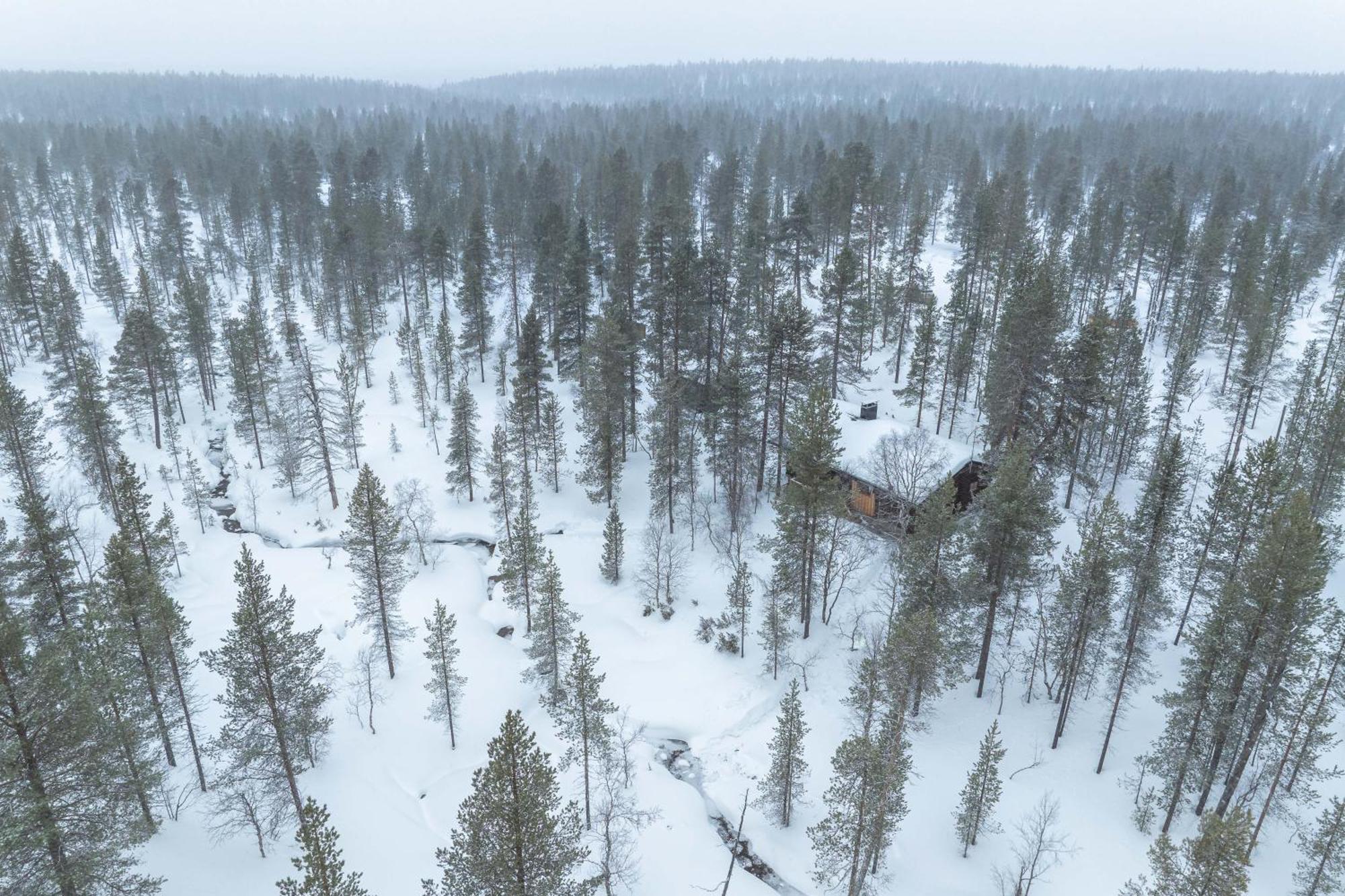 Kuukkeli Log Houses Aurora Cabin - Jaspis サーリセルカ エクステリア 写真